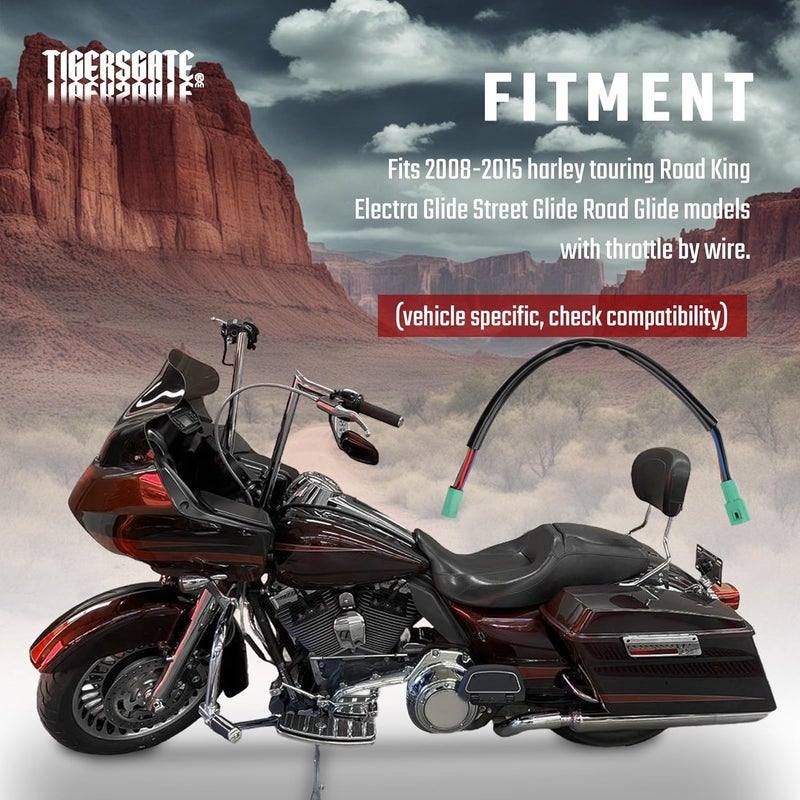 TIGERSGATE 10 Inches Electronic Throttle Fly by Wire Handlebar Harness TBW for 2008-2015 Harley Touring - Image 2
